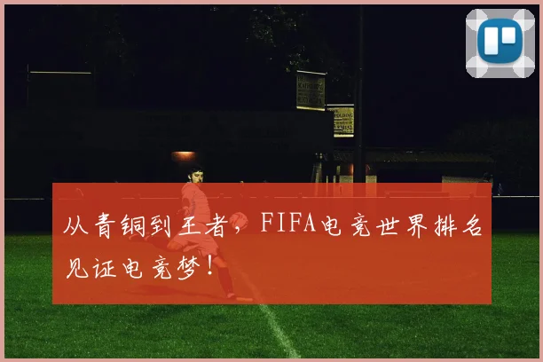 从青铜到王者，FIFA电竞世界排名见证电竞梦！